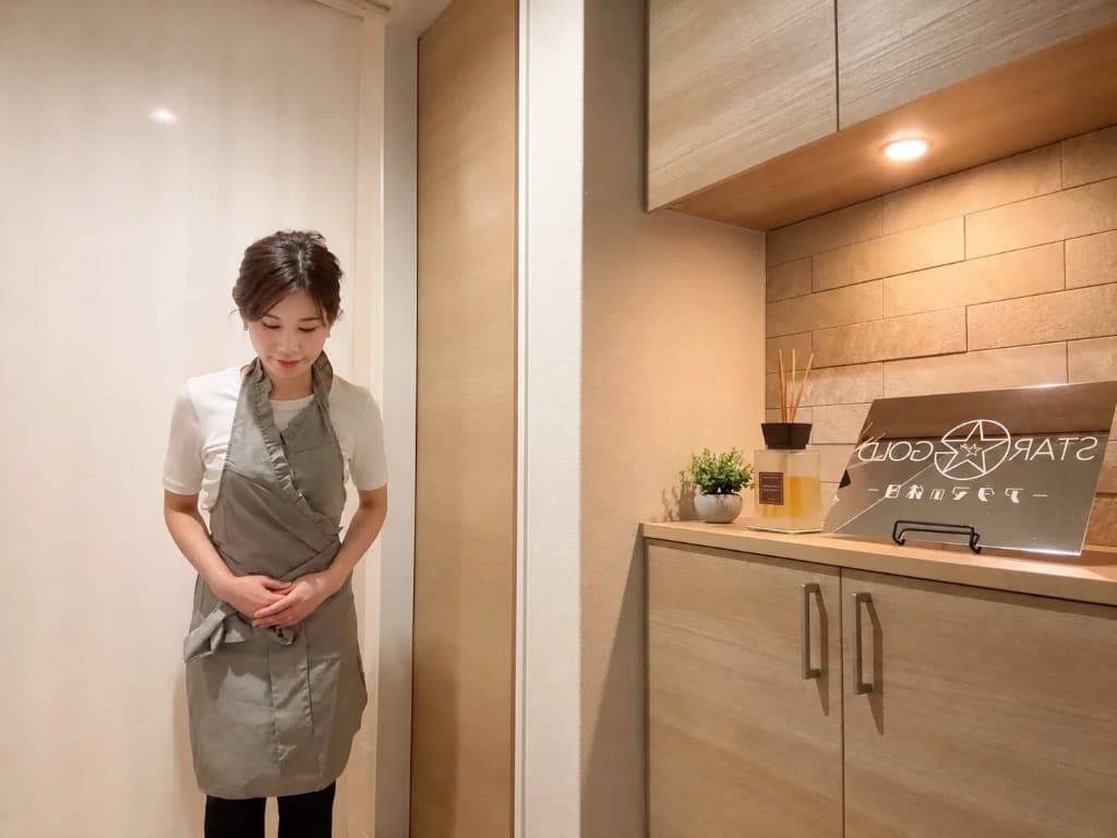 受付でご来店をお迎えするスタッフ